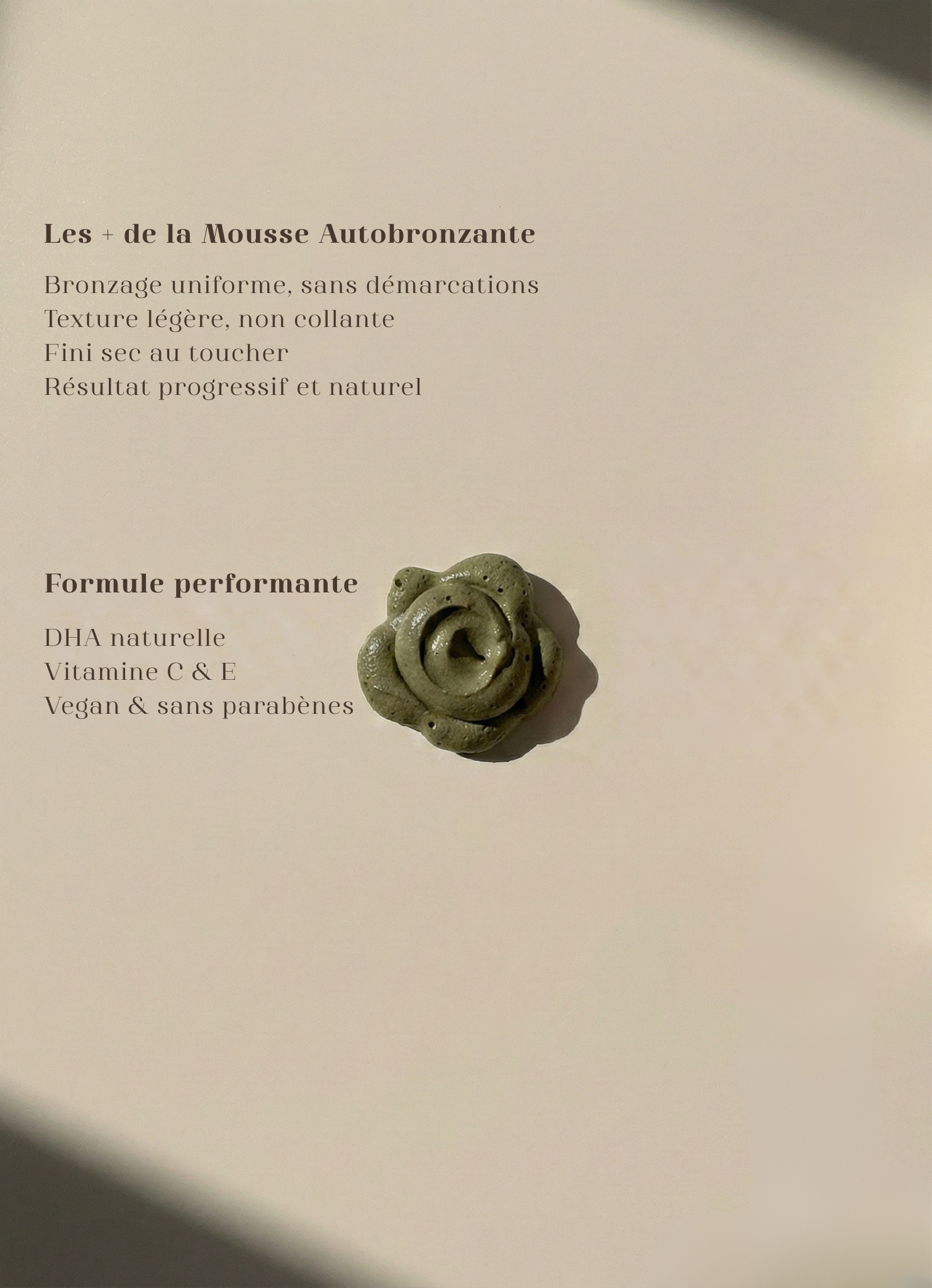 Mousse Autobronzante – Teint Sculpté, Bronzage naturel